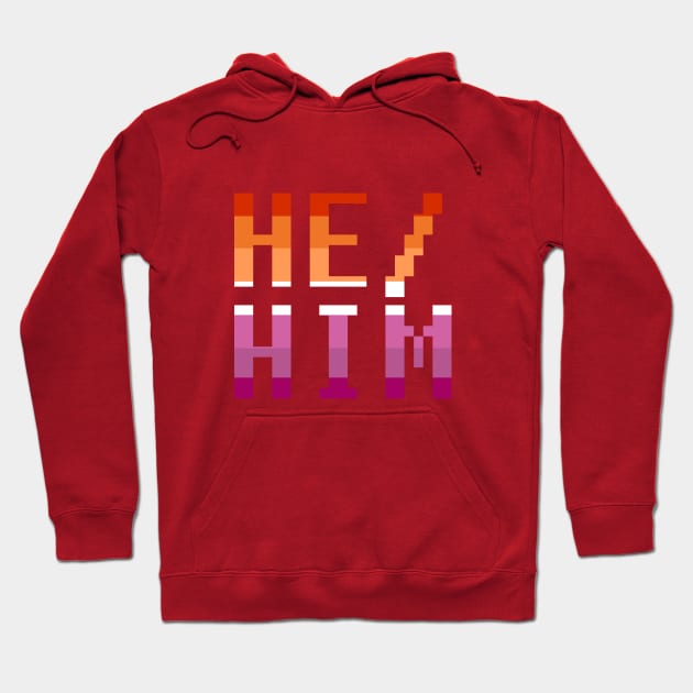 he/him (lesbian) Hoodie by hangryyeena